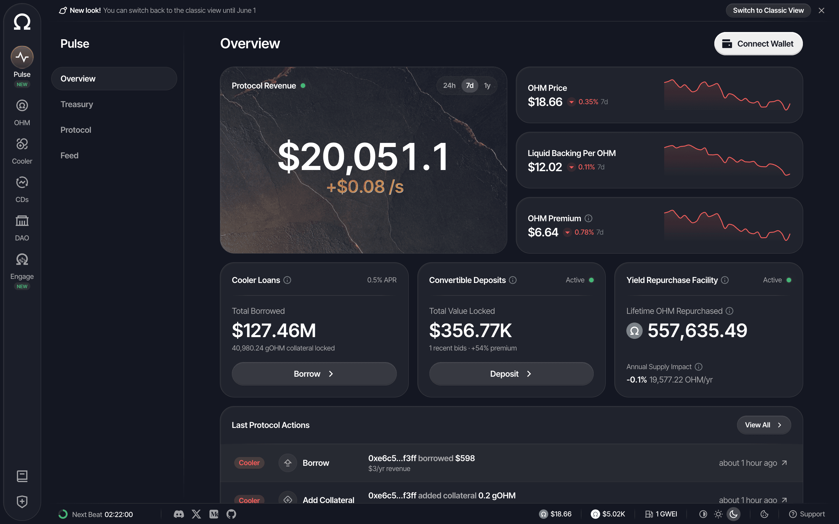 OlympusDAO App Redesign screenshot